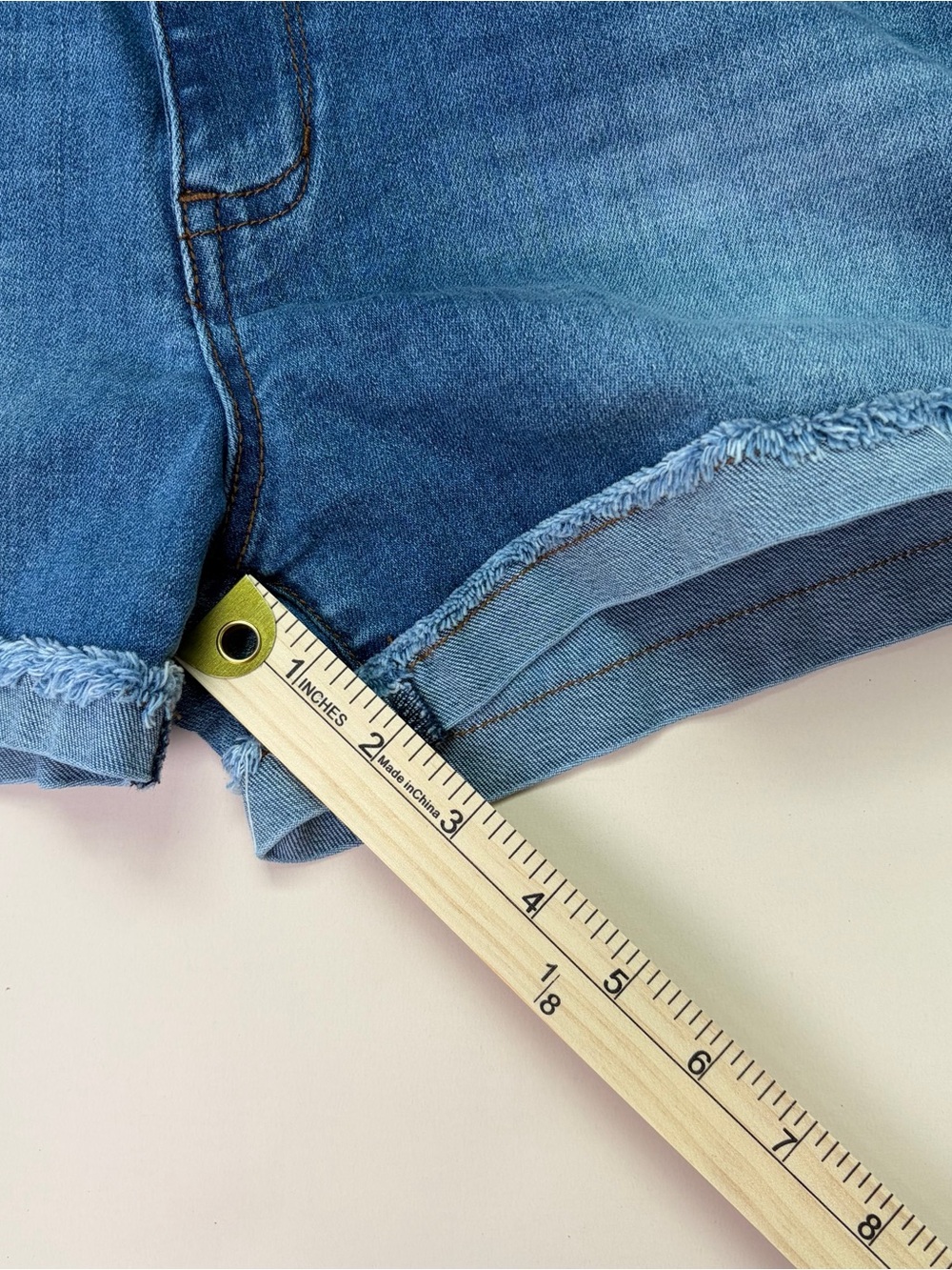 STS Blue Women's Mid-Rise Washed Blue Denim Shorts - Picture 6 of 6